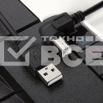 Кабель Greenconnect 1.0m USB 2.0, AM/BM угловой, черный, 28/28 AWG, экран, армированный, морозостойкий, GCR-UPC3M2-BB2S-1.0m Greenconnect Кабель 1.0m USB 2.0, AM/BM угловой, черный, 28/28 AWG, экран, армированный, морозостойкий, GCR-UPC3M2-BB2S-1.0m, фото 1