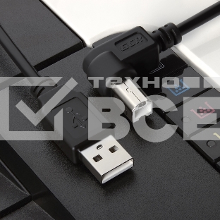 Кабель Greenconnect 1.0m USB 2.0, AM/BM угловой, черный, 28/28 AWG, экран, армированный, морозостойкий, GCR-UPC3M2-BB2S-1.0m Greenconnect Кабель 1.0m USB 2.0, AM/BM угловой, черный, 28/28 AWG, экран, армированный, морозостойкий, GCR-UPC3M2-BB2S-1.0m