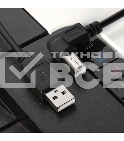 Кабель Greenconnect 1.0m USB 2.0, AM/BM угловой, черный, 28/28 AWG, экран, армированный, морозостойкий, GCR-UPC3M2-BB2S-1.0m Greenconnect Кабель 1.0m USB 2.0, AM/BM угловой, черный, 28/28 AWG, экран, армированный, морозостойкий, GCR-UPC3M2-BB2S-1.0m
