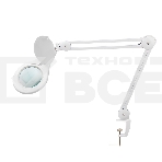 Лупа на струбцине Rexant, круглая, 5D, с подсветкой 56 SMD LED, белая 31-0403, фото 1