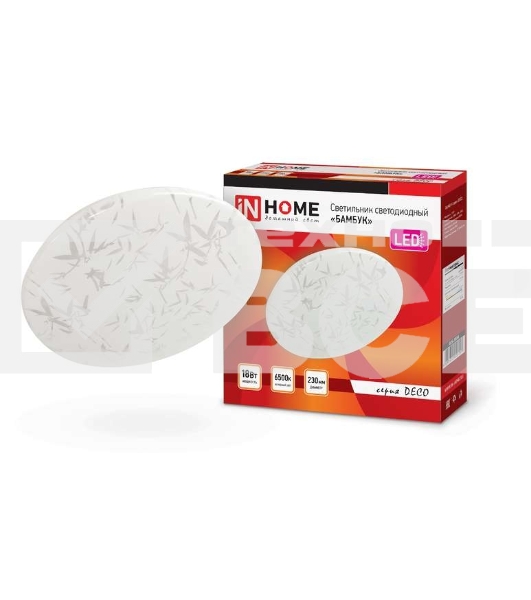 Светильник светодиодный DECO 18Вт 230В 6500К 1170лм 230мм БАМБУК IN HOME 4690612022253