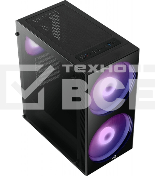 Компьютерный корпус Aerocool / Formula Python (3xUSB, 2xAudio, 0.5 мм,2x200 мм FAN, прозрачная стенка-закаленное стекло, ATX, без БП)