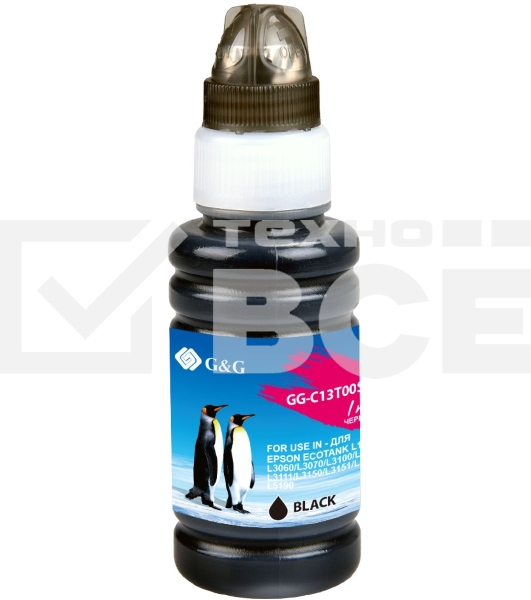 Чернила G&G GG-C13T00S14A черный70мл для L1110, L3151, L3100, L3101, L3110, L3150