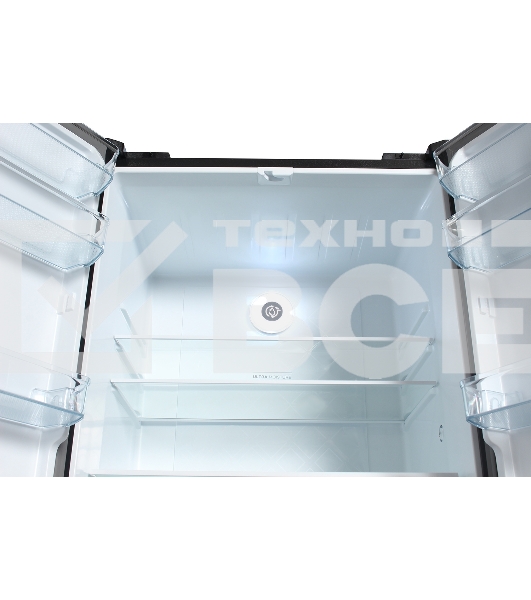 Холодильник Hyundai CM5005F черное трехкамерный 310/156л морозилка сбоку, Total No Frost, Side by Side