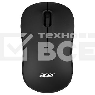 Мышь беспроводная Acer OMR160 черный, 1200 dpi, радиоканал, USB, кнопки - 3