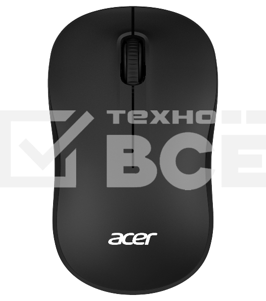 Мышь беспроводная Acer OMR160 черный, 1200 dpi, радиоканал, USB, кнопки - 3
