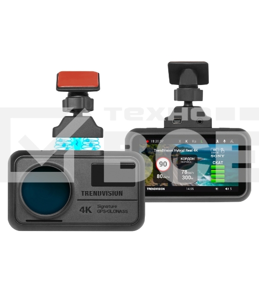 Видеорегистратор с радар-детектором TrendVision Hybrid Signature Real 4K GPS ГЛОНАСС