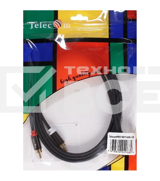 Кабель соединит 3.5 Jack (M) - 2xRCA (M), 1.5м Telecom PRO <TAV7183M-1.5M>