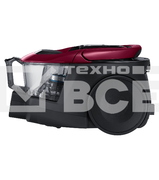 Пылесос Samsung VC18M31A0HP бордовый/черный, 380/1800 Вт, уборка сухая, пылесборник контейнер 2 л