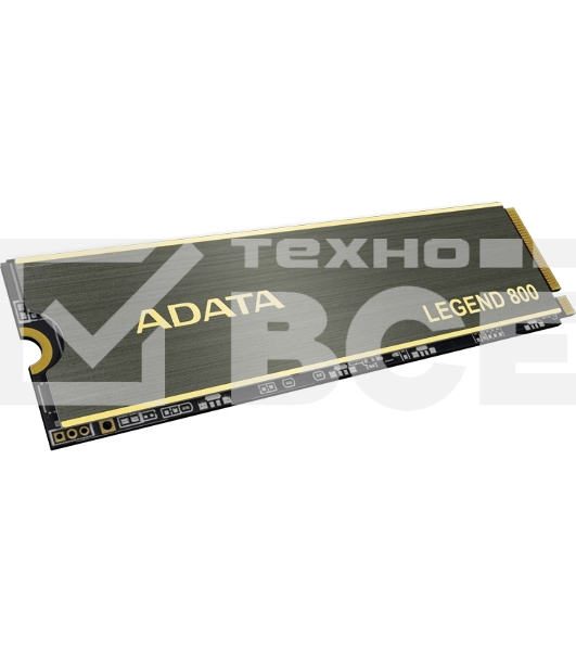 Накопитель SSD ADATA LEGEND 800, 1Tb, PCIe 4.0 x4, M.2 2280, NVMe, R/W 3500/2200, с радиатором