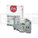 Кассета с лентой S'OK by Sakura Printing TZEFX731 для Brother, черный на зеленом, 12мм/8м, наклейка, фото 1