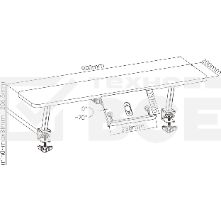 Полка Cactus CS-KD15-PK для столов 90x21.4x29.5см розовый