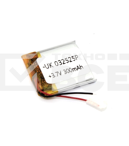 Аккумулятор Li-Pol (батарея) 3*25*25мм 2pin 3.7V/300mAh