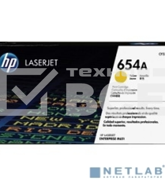 Тонер Картридж HP 654A CF332A желтый для HP CLJ Ent M651n/M651dn/M651xh/M680dn/M680f (15000стр.)