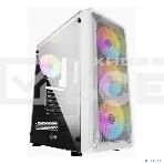 Компьютерный корпус Powercase Mistral Z4 White, Tempered Glass, Mesh, 4x 120mm 5-color LED fan, белый, ATX (CMIZW-L4), фото2