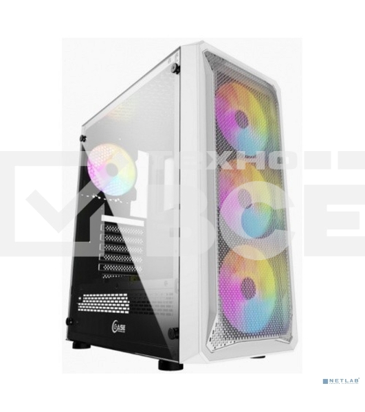 Компьютерный корпус Powercase Mistral Z4 White, Tempered Glass, Mesh, 4x 120mm 5-color LED fan, белый, ATX (CMIZW-L4)