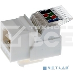 Модуль Rexant Keystone Jack RJ-45(8P8C), UTP неэкранированный, категория 5e, тип 180 градусов,самозажимной, белый, фото2