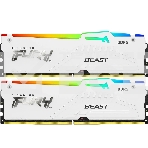 Оперативная память Kingston Fury Beast, DDR5, 32GB (2x16GB), 6000MHz, CL30, DIMM, с радиаторами, RGB, белый, фото6