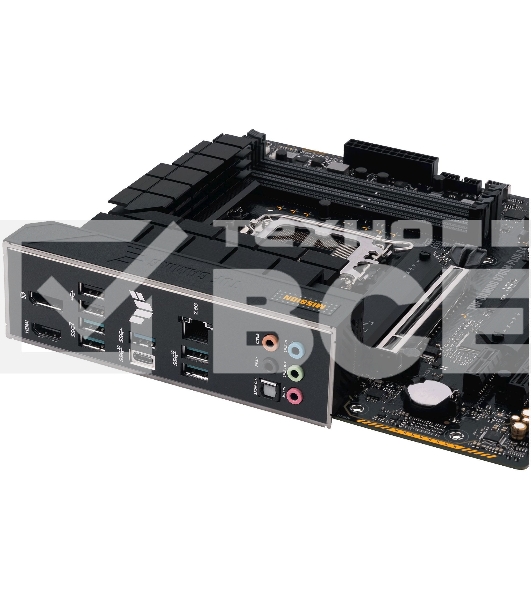 Материнская плата ASUS TUF GAMING B760M-PLUS D4, LGA1700, Intel B760, 4xDDR4, 4xSATA, 2xM.2, 1xPCIe 5.0 x16, 1xPCIe 4.0 x4, 1xPCIe 4.0 x1, 1xDP, 1xHDMI, 1x2.5Gb LAN, Wi-Fi, Bluetooth, 1xUSB-C 20Gbps, 4xUSB-A 10Gbps, 1xUSB-A 5Gbps, 2xUSB-A 2.0, 5x3.5 мм, 7
