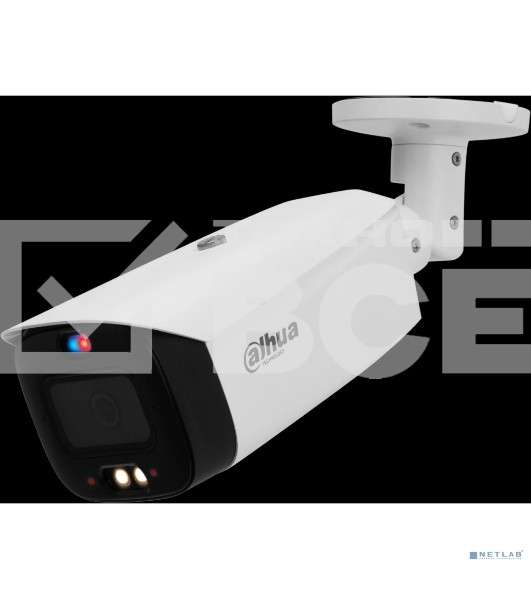 Уличная цилиндрическая IP-видеокамера TiOC DAHUA DH-IPC-HFW3849T1P-AS-PV-0360B-S5 с ИИ и активным сдерживанием 8Мп, 1/2.7” CMOS, объектив 3.6мм, видеоаналитика, ИК 30м, LED 30м, IP67