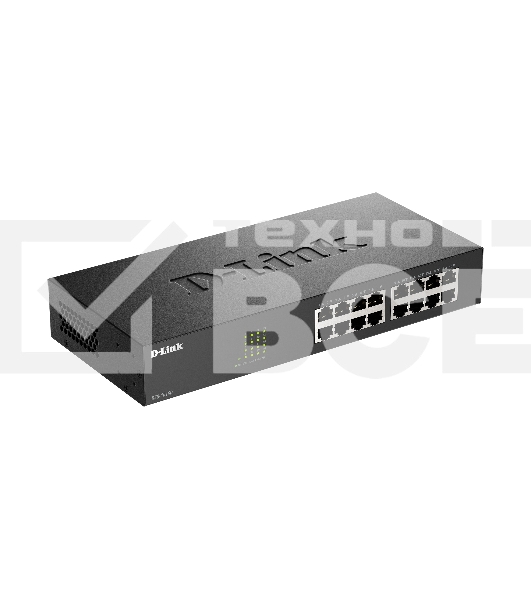 Неуправляемый коммутатор D-Link DES-1016D/I1A с 16 портами 10/100Base-TX