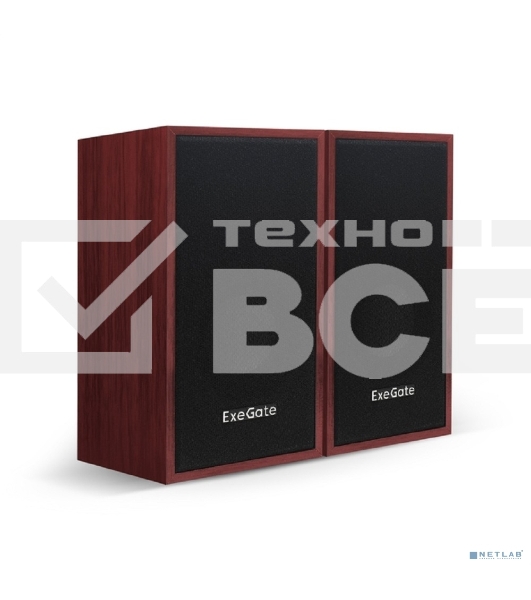 Акустическая система 2.0 ExeGate EX287059RUS Tango 314 (питание USB, 2х3Вт (12 Вт RMS), 80-20000Гц, темное дерево)