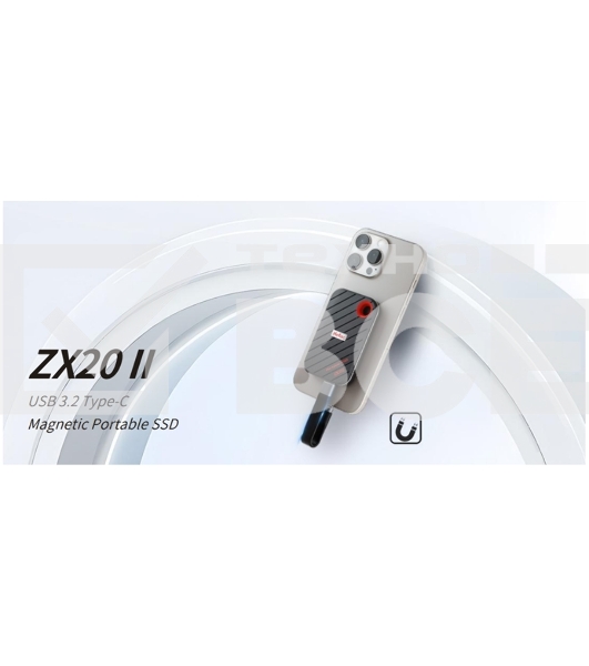 Внешний SSD Netac ZX20 II, 2TB, USB 3.2 Gen 2 Type-C, R/W 2000/1800, черный