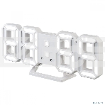 часы-будильник Perfeo LED 'LUMINOUS 2', белый корпус / белая подсветка (PF-6111), фото3