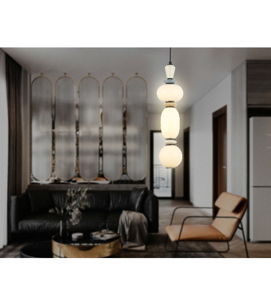 Светильник Ambrella light LH53142 BK/WH черный/белый 15W 3000K D140*1760