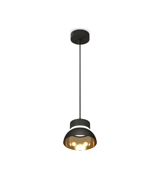 Светильник Ambrella Light XP8111051 SBK/PYG/CL черный песок/золото желтое полированное/прозрачный GX53