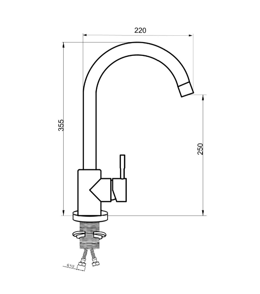 SUS124-017F Смеситель для кухни, ø35