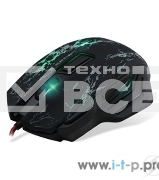 Мышь проводная Crown Gaming CMXG-601 черный, 1800 dpi, USB, кнопки - 7