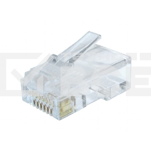 Вилка RJ-45 (8P8C) LC-8P8C-002 универсальная кат.6, контакты 30 микродюймов