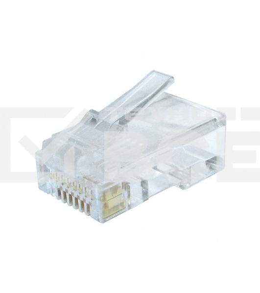 Вилка RJ-45 (8P8C) LC-8P8C-002 универсальная кат.6, контакты 30 микродюймов