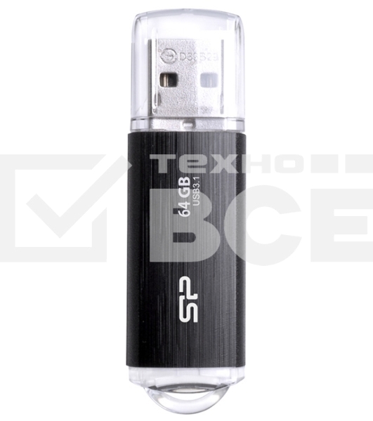 Флеш диск 64GB USB Drive <USB 3.0> Silicon Power Blaze B02 Black (SP064GBUF3B02V1K)