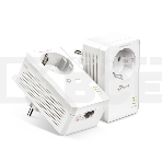 Сетевой адаптер TP-Link AV1000 Gigabit Passthrough Powerline Starter KitSPEED: 1000 Mbps PowerlineSPEC: Broadcom CPU, HomePlug AV2, 1+1 Gigabit PortFEATURE: Plug and Play, tpPLC Utility, Pair for More Security, Extra Power SocketKIT: 2× TL-PA7017P', фото10
