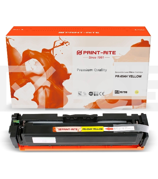 Картридж лазерный Print-Rite TFCA08YPU1J PR-054H YELLOW 054H Yellow желтый (2300стр.) для Canon LBP 621Cw/623Cdw/641Cw/643Cdw