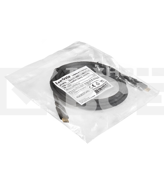 Кабель для зарядки ExeGate EX-CCP-USB3.1-CMCM2-1.8 (USB Type Cm/Cm, Gen.2, 10Gbit/s, 5A, 100W, 1,8м)
