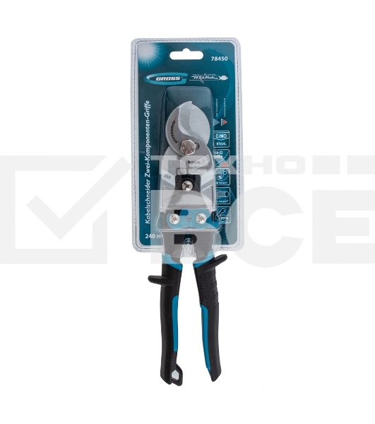 Кабелерез Gross 78450 piranha 240мм двухкомпонентные рукоятки диаметр кабеля до 14 мм