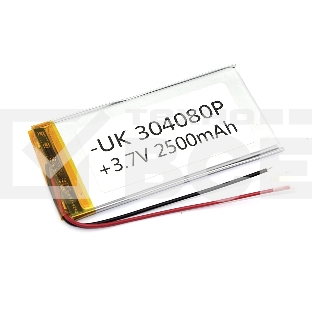 Аккумулятор Li-Pol (батарея) 3*40*80мм 2pin 3.7V/2500mAh