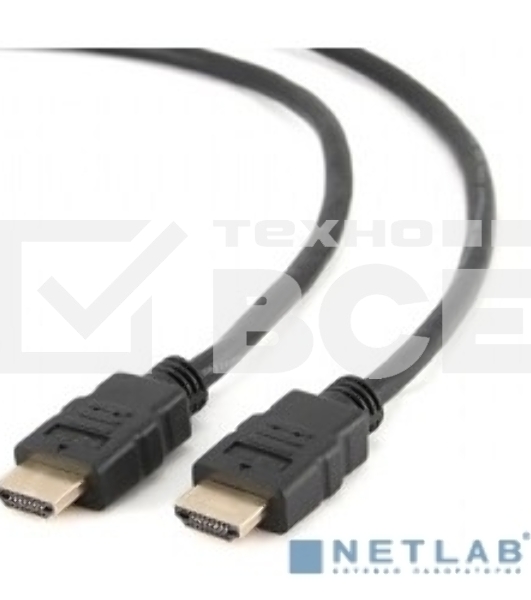 Кабель Cablexpert HDMI CC-HDMI4-30M, 19M/19M, v1.4, медь, позол.разъемы, экран, усилитель сигнала, 30м, черный, пакет