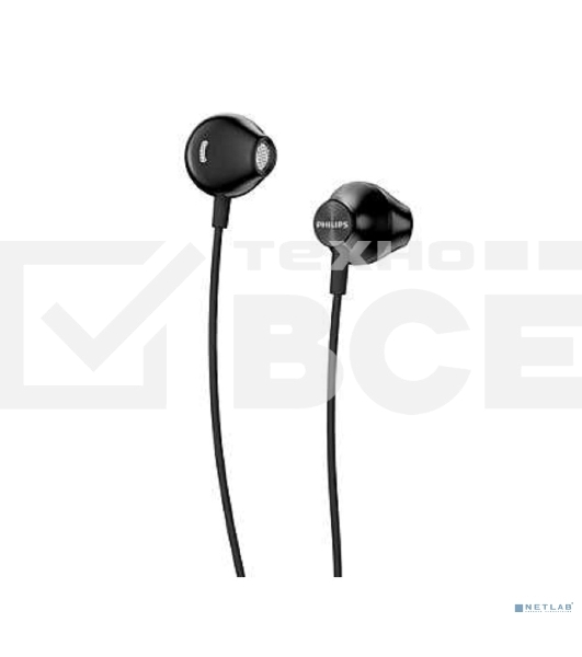 Наушники вкладыши Philips TAUE100BK/00 1.2м черный проводные в ушной раковине
