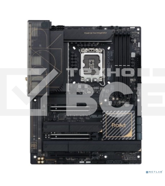 Материнская плата ASUS ProArt Z790-Creator WiFi, LGA 1700, Intel Z790, 4xDDR5, 8xSATA, 4xM.2, 1xPCIe 4.0 x4, 1xPCIe 5.0 x8, 1xPCIe 5.0 x16, 2xUSB-C Thunderbolt 4, 1xHDMI, 2xUSB-C, 2x 10Gb LAN, 6xUSB-A 3.2 Gen 2, 5x3.5 мм, 7.1, ATX