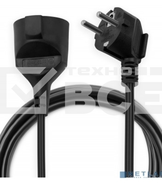 Сетевой удлинитель Buro BU-PS1.5/B 5м (1 розетка) черный (пакет ПЭ)