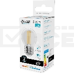 Лампа филам. Gauss Filament 10Вт цок.:E27 шар св.свеч.бел.нейт. (упак.:10шт) (52220), фото4