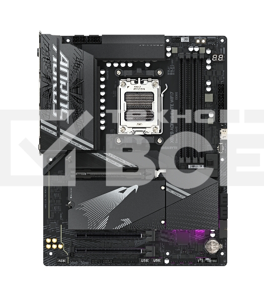 Материнская плата Gigabyte X870 AORUS ELITE WIFI7, AM5, AMD X870, 4xDDR5, 4xSATA, 4xM.2, 1xPCI-E 5.0 x16, 1xPCI-E 4.0 x4, 1xPCI-E 3.0 x2, 1xHDMI, 1x 2.5Gb LAN, 4xUSB-A 3.2 Gen 1, 2xUSB-A 3.2 Gen 2, 4xUSB-A 2.0, 2xUSB-C 4.0, 2x3.5 мм, 7.1, ATX