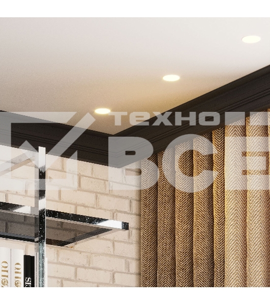 Лампа светодиодная Gauss Black 7Вт цок.:GU5.3 рефлек. 220B 3000K св.свеч.бел.теп. MR16 (упак.:10шт) (101505107)
