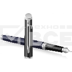 Ручка перьевая Waterman Hemisphere Colour Blocking (2202847) Blue/Black CT F сталь нержавеющая подар.кор., фото2