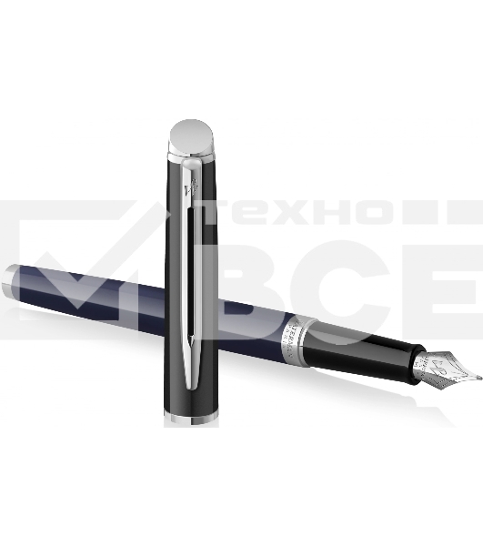 Ручка перьевая Waterman Hemisphere Colour Blocking (2202847) Blue/Black CT F сталь нержавеющая подар.кор.