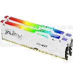 Оперативная память Kingston Fury Beast, DDR5, 32GB (2x16GB), 6000MHz, CL30, DIMM, с радиаторами, RGB, белый, фото4